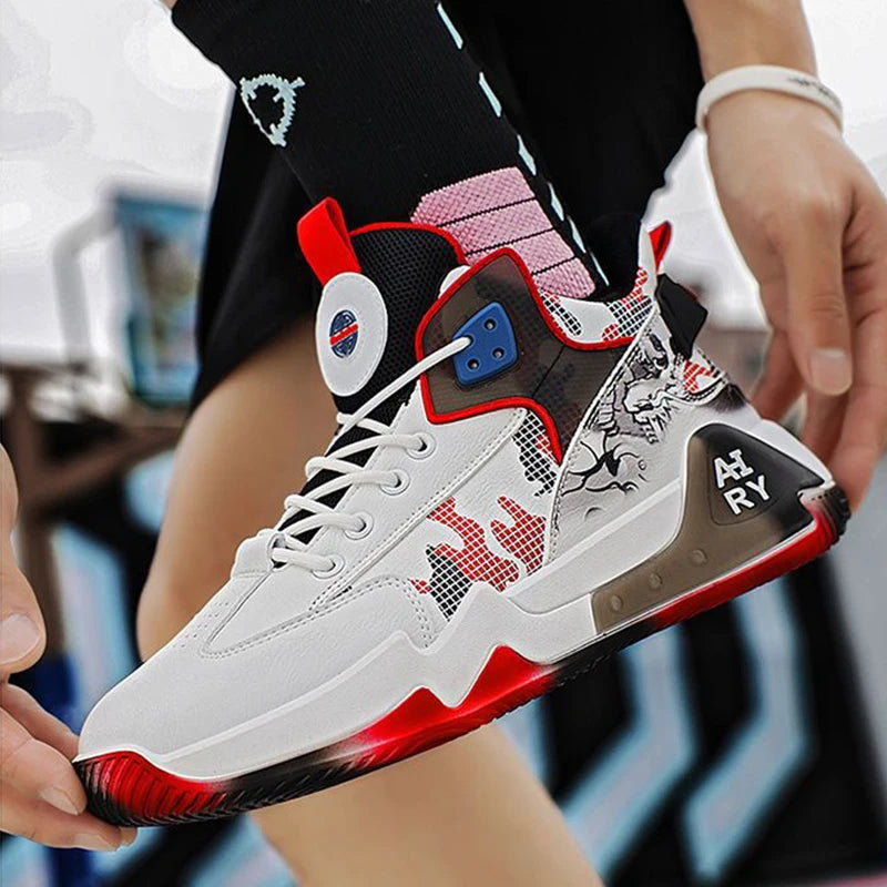 Men's Sneaker High Top Basketball Shoes New Casual Anti-slip Sport Breathable Running Shoes Style Unisex EEE