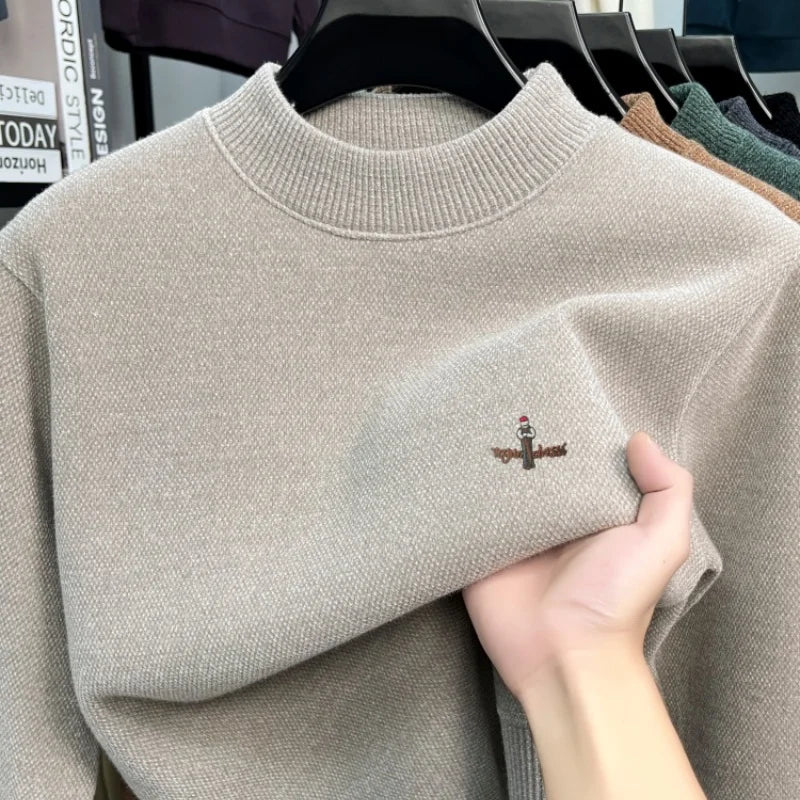 Luxury Trend Brand Pullover Men's knitted New High-quality Korean exquisite embroidery comfort round neck fashion golf sweater