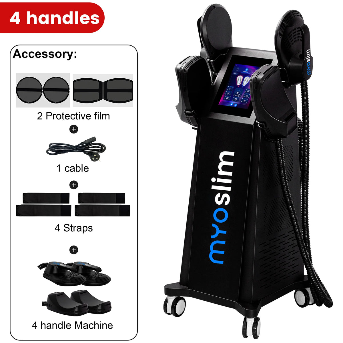 EMS MYOslim Radio Frequency Body Sculpting Device Muscle Sculpting Fat Burning Weight Loss 6500W High Power 200Hz.15T