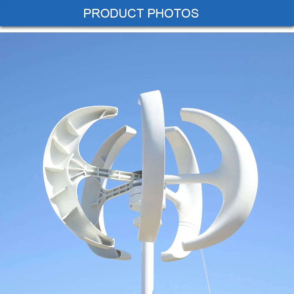 5000W 12V 24V 48V Wind Turbine Generator 5KW Vertical Axis Maglev Windmill With Hybrid Charge Controller For Home Use
