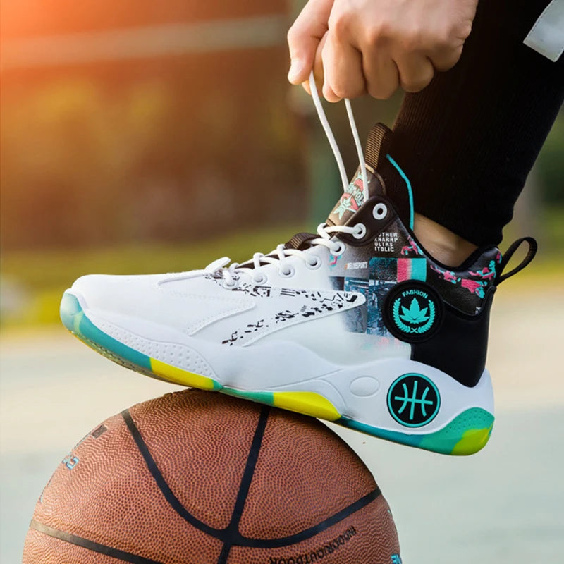 Men's Sneaker High Top Basketball Shoes New Casual Anti-slip Sport Breathable Running Shoes Style Unisex EEE