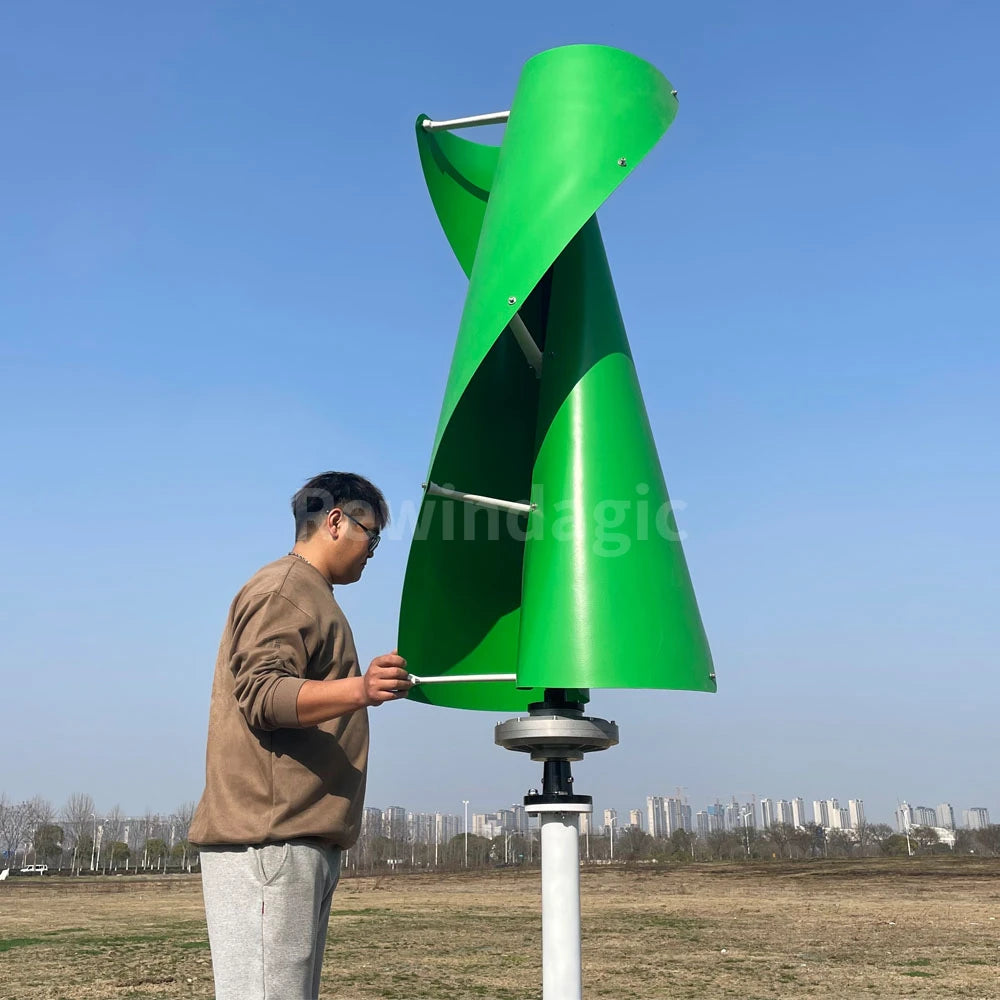 10000W 15KW 20KW Low Speed Vertical Axis Wind Turbine 12V 24V 48V High Power Off-grid Grid Connection Wind Controller for Home