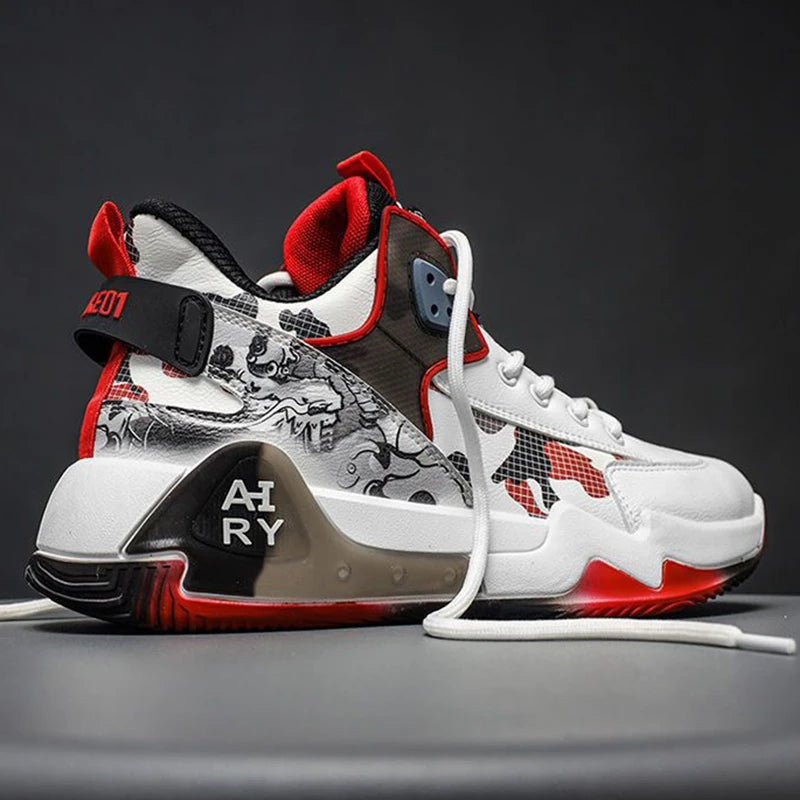 Men's Sneaker High Top Basketball Shoes New Casual Anti-slip Sport Breathable Running Shoes Style Unisex EEE