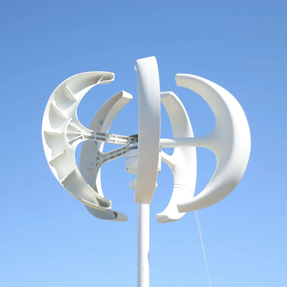 5000W 12V 24V 48V Wind Turbine Generator 5KW Vertical Axis Maglev Windmill With Hybrid Charge Controller For Home Use