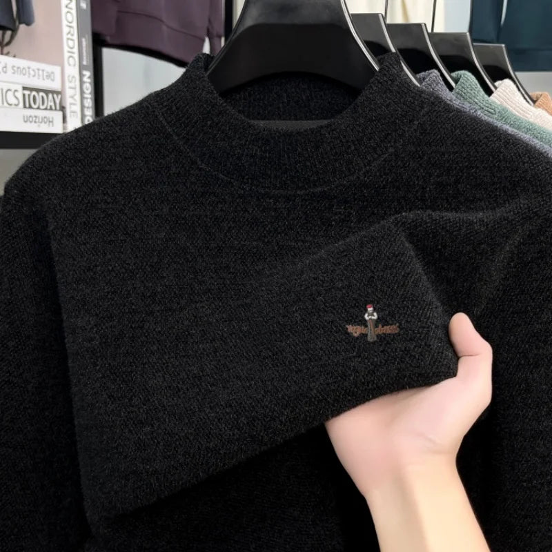 Luxury Trend Brand Pullover Men's knitted New High-quality Korean exquisite embroidery comfort round neck fashion golf sweater