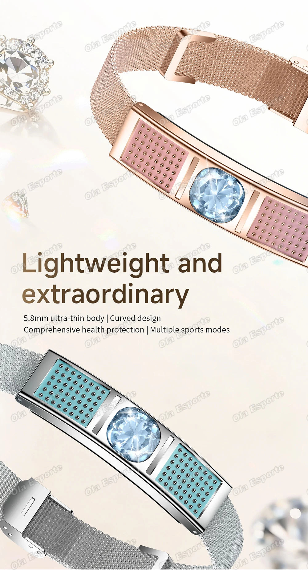 2026 New 5.8mm Ultra Slim Body SmartWatch Health Monitor 3ATM Waterproof 100+ Sports Mode Fitness Tracker Smart Watch Women Hw12