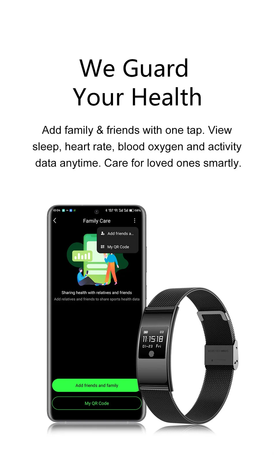 2026New 4.9mm Ultra-Thin SmartBracelet 24/7Health Monitoring IP68 Waterproof  Sports Mode Bluetooth Call Smart Bracelet Women