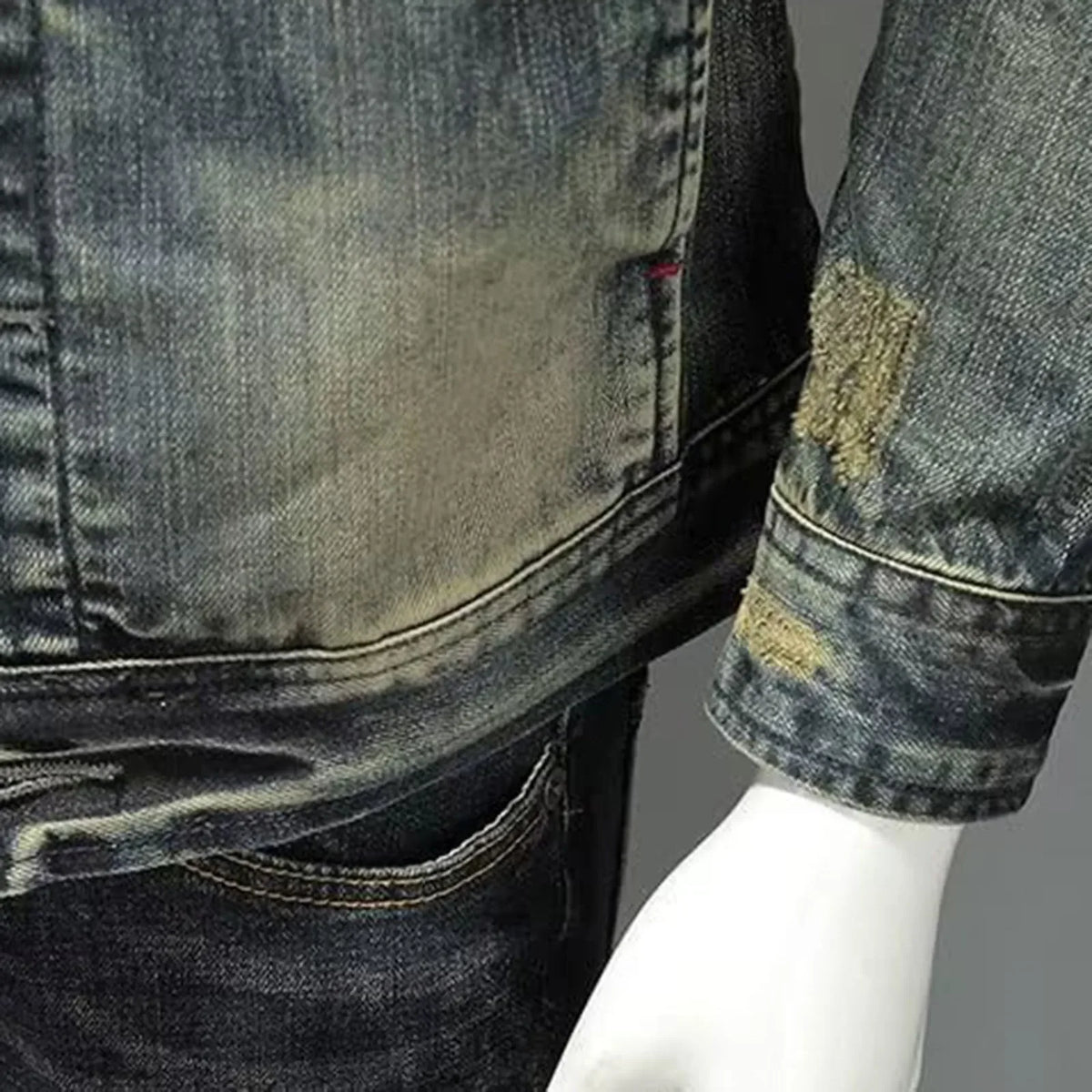 2026 Vintage Denim Jacket With Zip Stand Up Cotton Slim Fit Denim Coat Winter Fashion New Men'S Cotton Jacket Winter Jacket Men