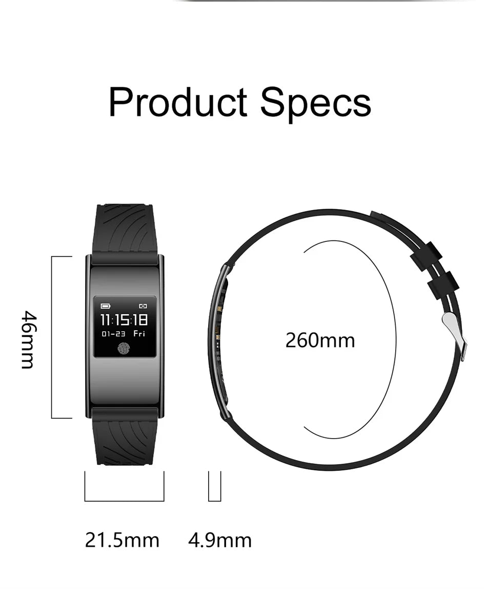 2026New 4.9mm Ultra-Thin SmartBracelet 24/7Health Monitoring IP68 Waterproof  Sports Mode Bluetooth Call Smart Bracelet Women