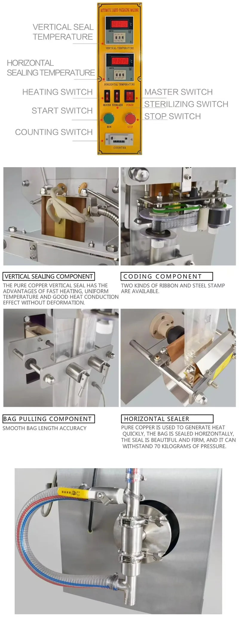 Customized Automatic Production Plastic Bag Drinking Pure Sachet Water Filling Machine Making Packaging for Africa vertical