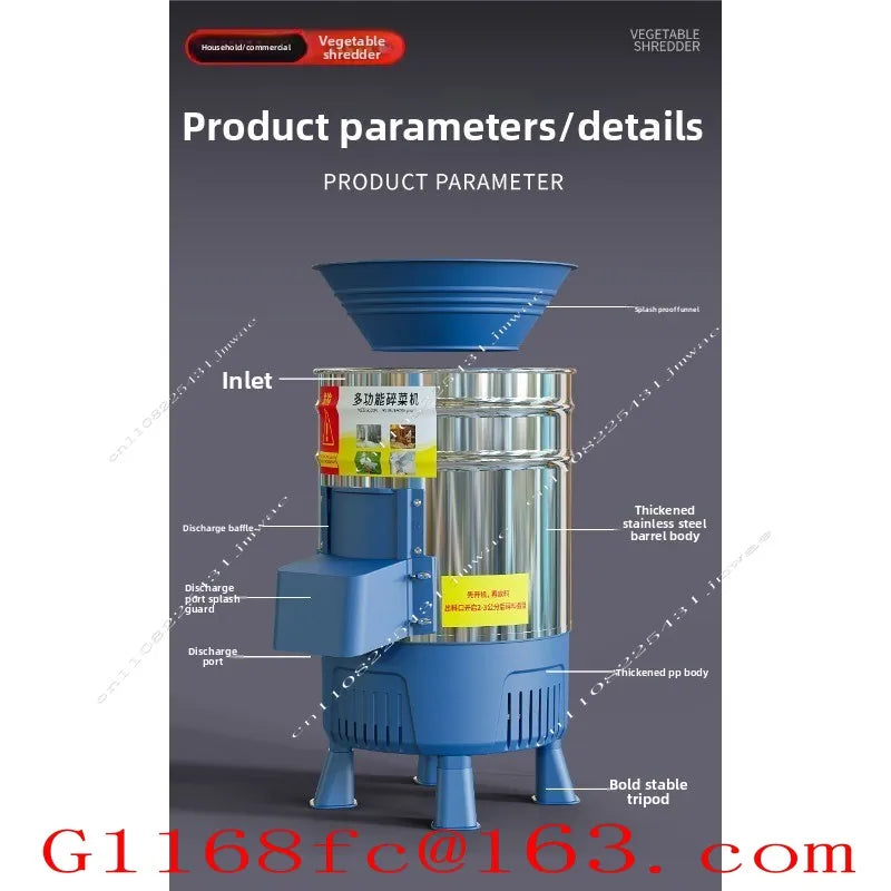 New Style Bucket Type Multifunctional Vegetable Chopper - Stainless Steel, for Poultry Processing