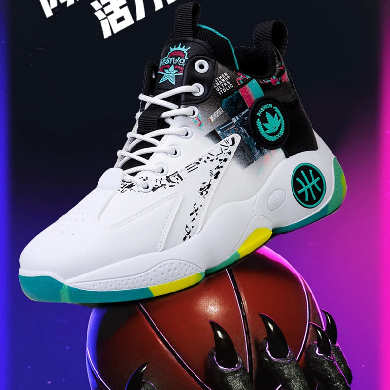 Men's Sneaker High Top Basketball Shoes New Casual Anti-slip Sport Breathable Running Shoes Style Unisex EEE