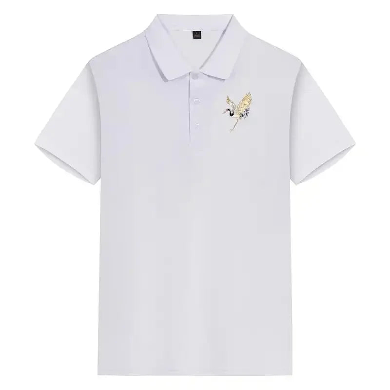 Men's Short-Sleeve Polo Shirt with CraneTops Embroidery Tees