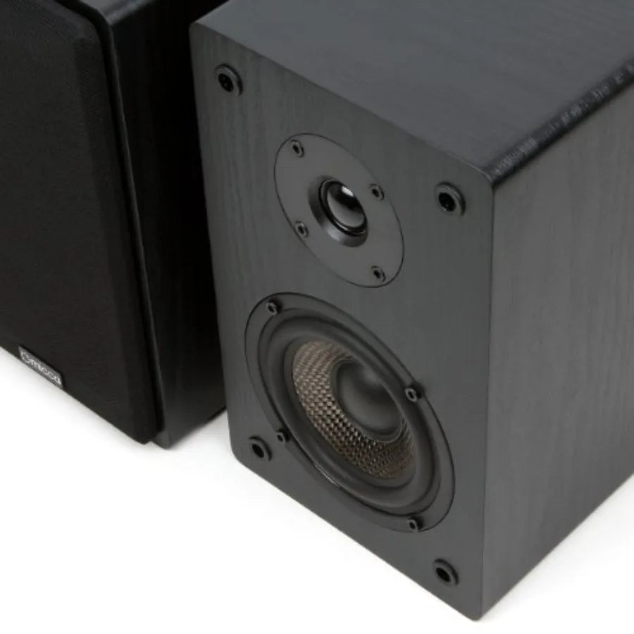 MB42 Bookshelf Speakers for Home Theater Surround Sound, Stereo, and Passive Near Field Monitor, 2-Way Black, Pair