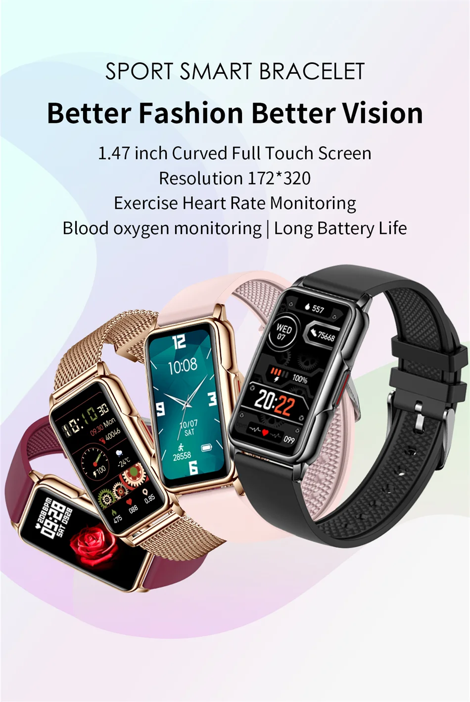 LIGE New Fitness Tracker Bracelet Smart Watch for Women Men Sports Band Pedometer Heart Rate Sleep Monitor Waterproof Smartwatch