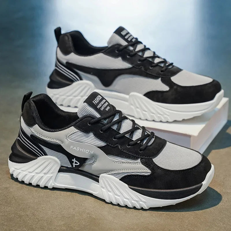 Spring Fashion Mesh Breathable Man Shoes Outdoor Non‑slip Running Sneakers Versatile Lightweight Comfortable Casual Sports Shoes