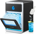 LunaArc Crescent Ice Maker Countertop, 16Pcs Ready in 12Mins, 1600Pcs/Day, Auto Deep Cleaning, Timer, Adjustable Ice Thickness,