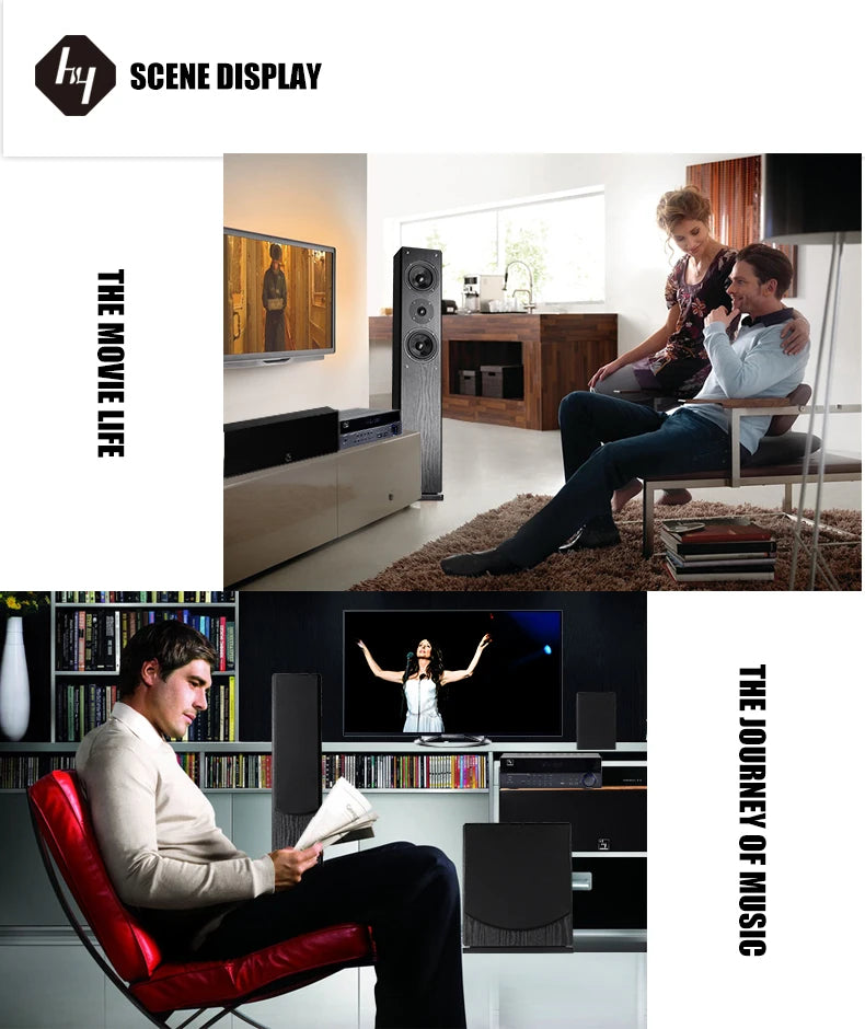 5.1 Passive Home Theater Wooden Speaker