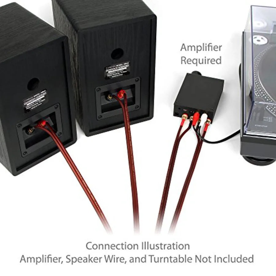 MB42 Bookshelf Speakers for Home Theater Surround Sound, Stereo, and Passive Near Field Monitor, 2-Way Black, Pair