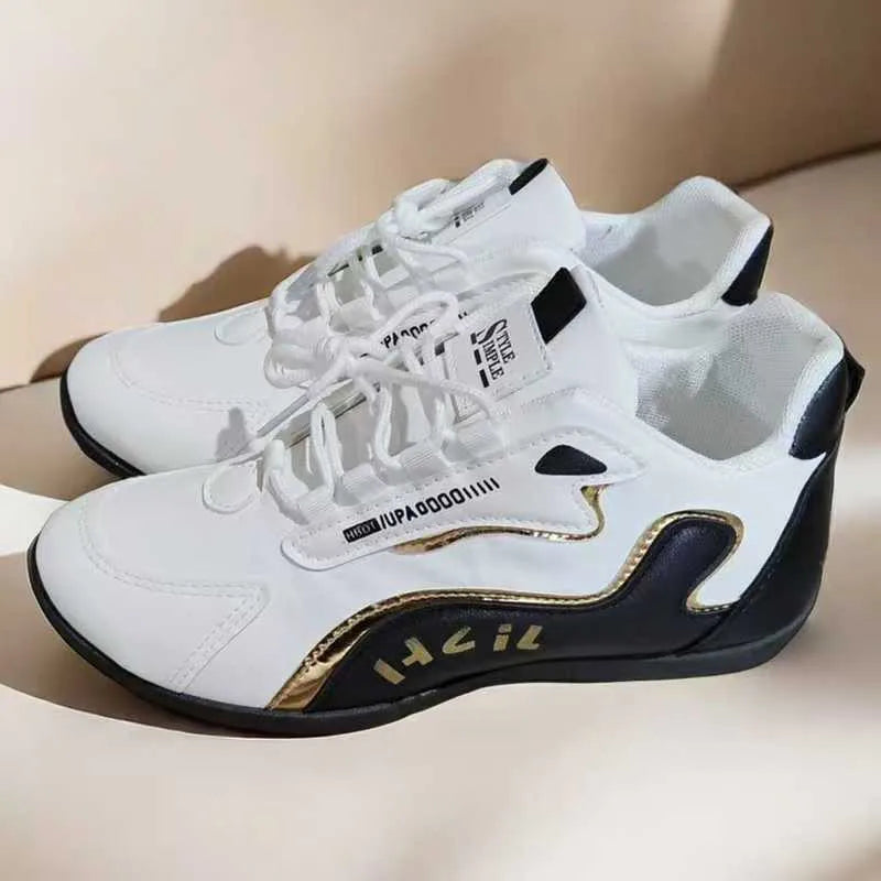 Men's PU Leather Waterproof Sneakers Casual Sports Shoes Men Lightweight Breathable Flat Non-slip Tenis Shoes Zapatillas Hombre