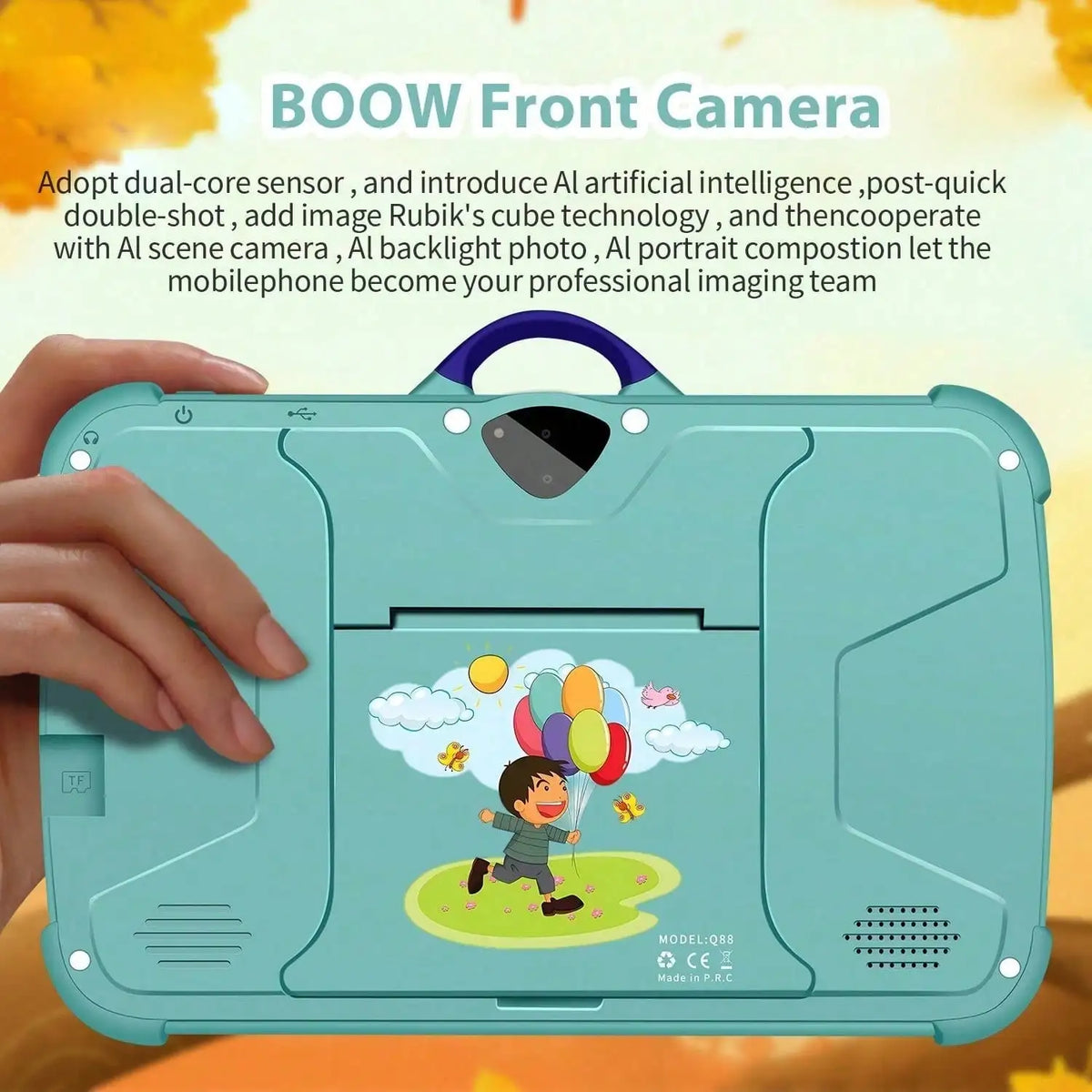 7-Inch Educational Tablet Android 13, 4GB + 64GB Quad Core, IPS HD Display, Parental Controls & Learning Games, Silicone Case, For Students