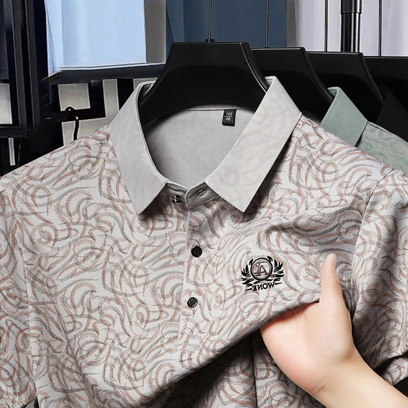 2026 New Men's Polo Shirt Quick Dry Breathable Short Sleeve Top For Daily Wear And Business Occasions