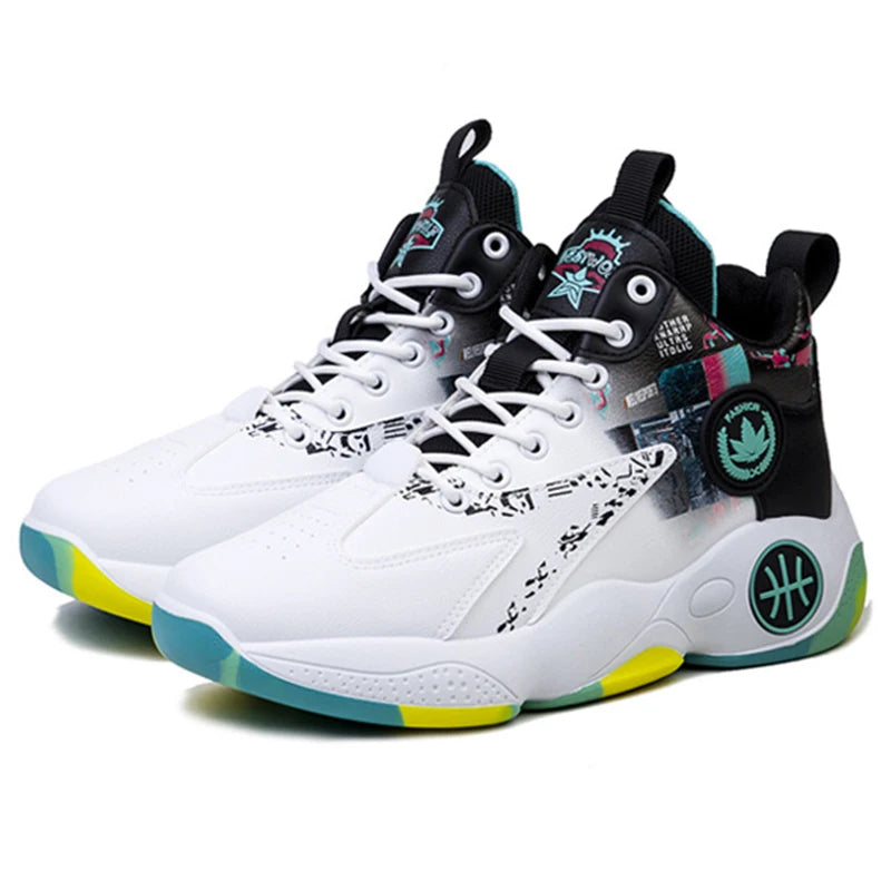 Men's Sneaker High Top Basketball Shoes New Casual Anti-slip Sport Breathable Running Shoes Style Unisex EEE