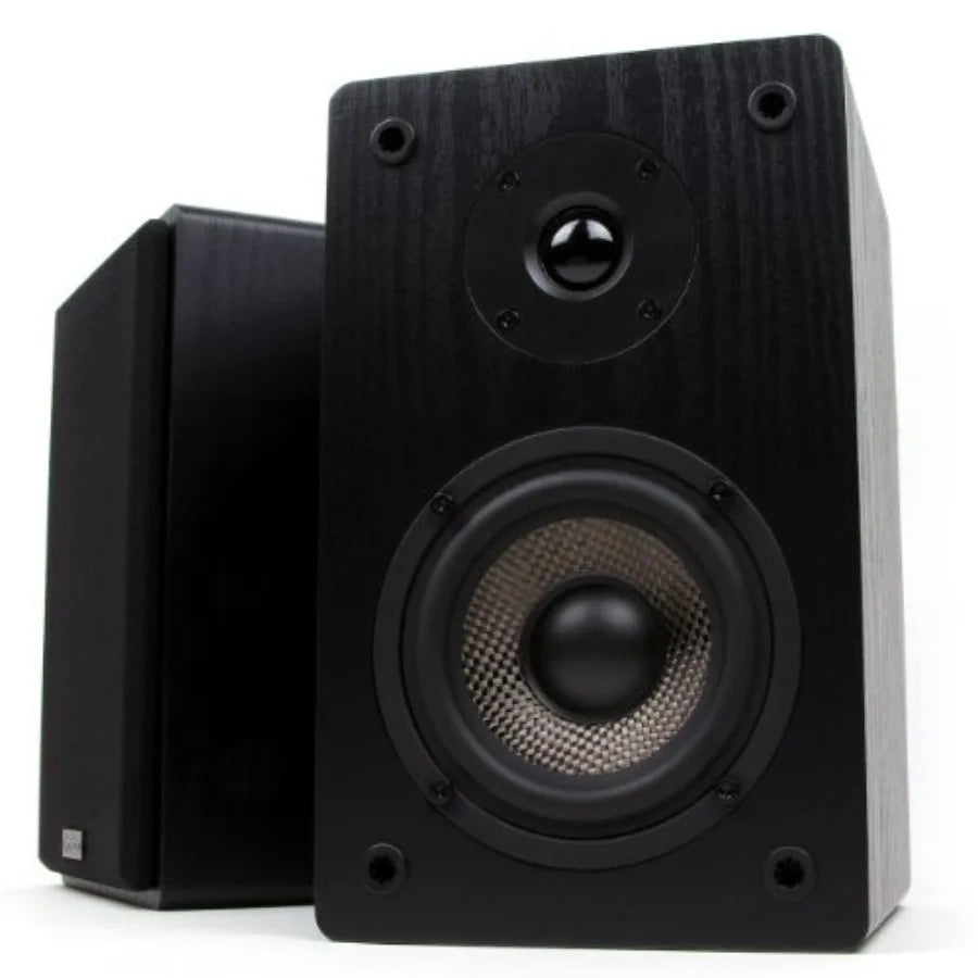 MB42 Bookshelf Speakers for Home Theater Surround Sound, Stereo, and Passive Near Field Monitor, 2-Way Black, Pair